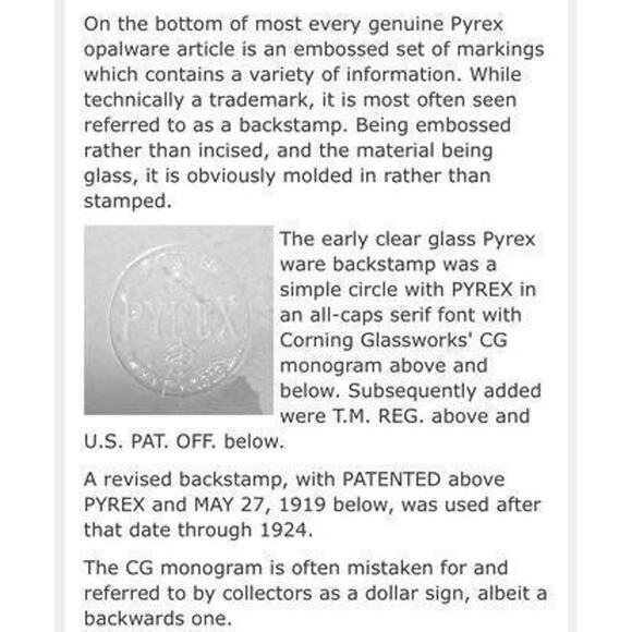 RARE Vintage Pyrex Divided Glass - Reverse San Serif Stamp - Picture 10 of 10